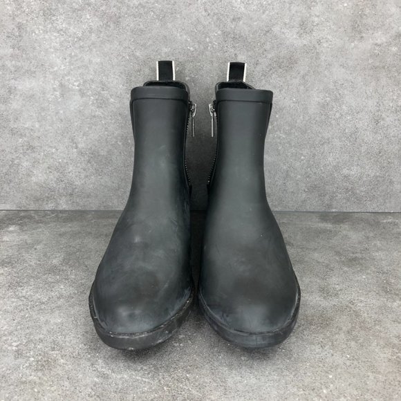 Lucky Brand Base H2O Rubber Rain Bootie Ankle Boot, Black, Women's 7 - Picture 2 of 10